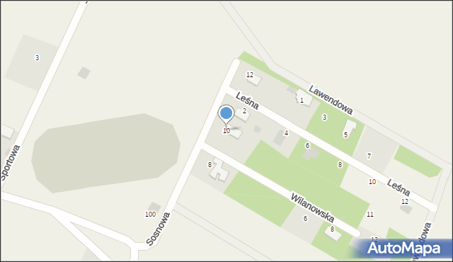 Wiśniew, Sosnowa, 10, mapa Wiśniew