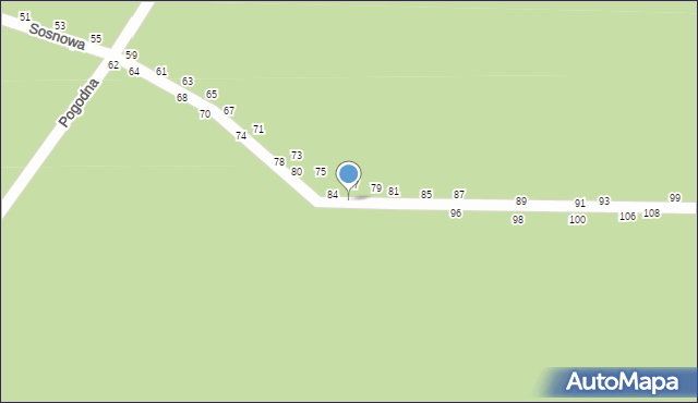 Władysławów, Sosnowa, 86, mapa Władysławów