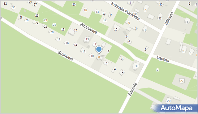 Włodzimierzów, Sosnowa, 8, mapa Włodzimierzów