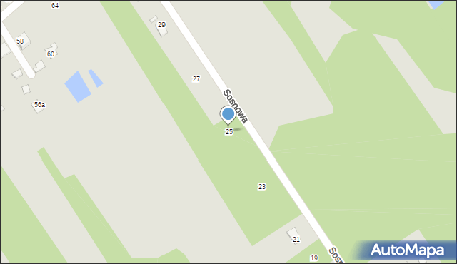 Włoszczowa, Sosnowa, 25, mapa Włoszczowa