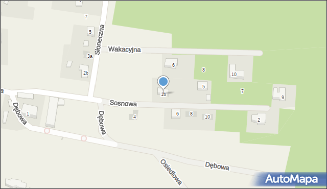Wojnowice, Sosnowa, 1b, mapa Wojnowice