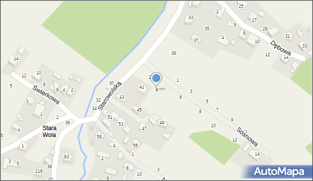 Wola Filipowska, Sosnowa, 4, mapa Wola Filipowska