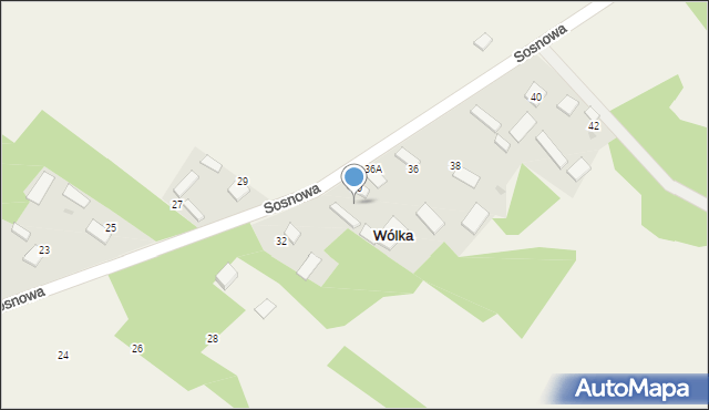Wólka, Sosnowa, 34, mapa Wólka