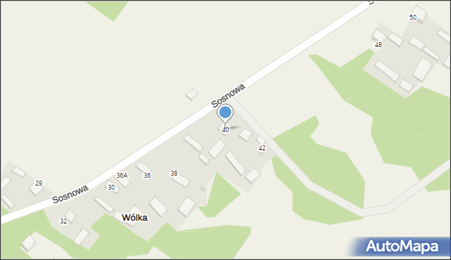 Wólka, Sosnowa, 40, mapa Wólka