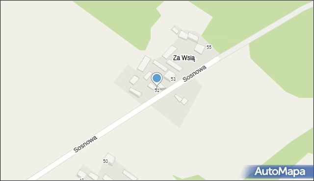 Wólka, Sosnowa, 51, mapa Wólka