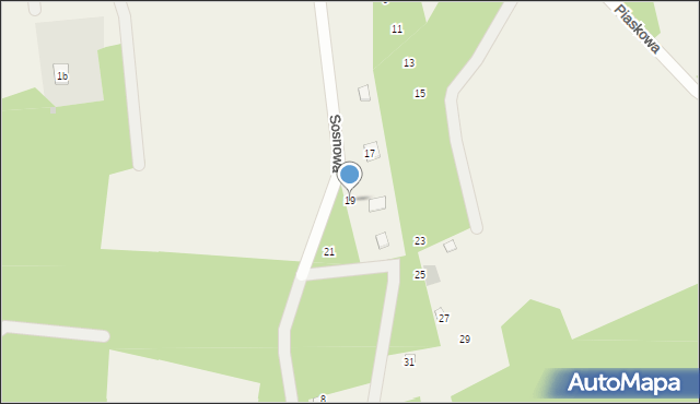 Wólka-Wojciechówek, Sosnowa, 19, mapa Wólka-Wojciechówek
