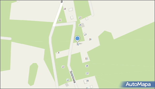 Wólka-Wojciechówek, Sosnowa, 31, mapa Wólka-Wojciechówek