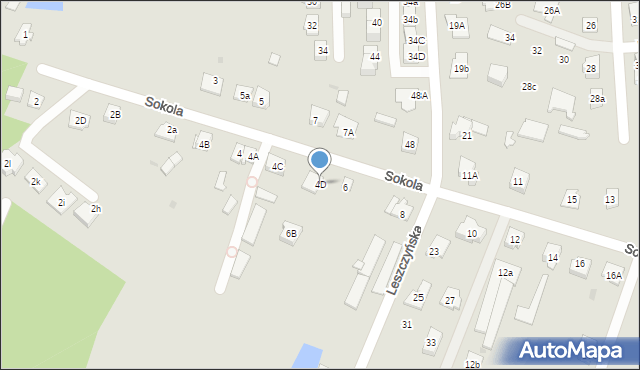 Wołomin, Sokola, 4D, mapa Wołomin