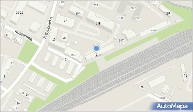 Wrocław, Sołtysowicka, 15B, mapa Wrocławia