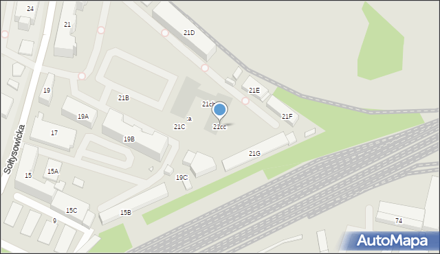Wrocław, Sołtysowicka, 21cc, mapa Wrocławia