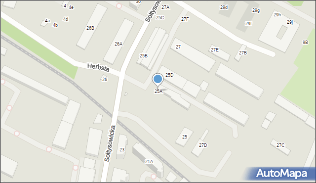 Wrocław, Sołtysowicka, 25A, mapa Wrocławia