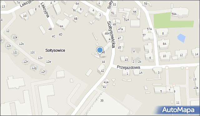 Wrocław, Sołtysowicka, 46b, mapa Wrocławia