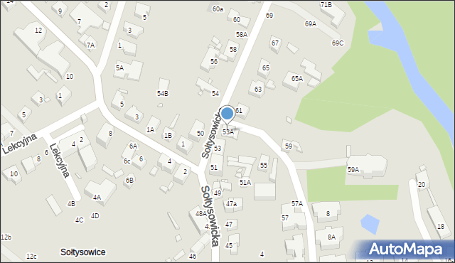 Wrocław, Sołtysowicka, 53A, mapa Wrocławia