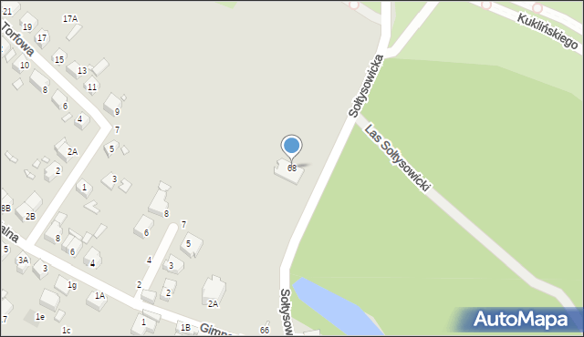 Wrocław, Sołtysowicka, 68, mapa Wrocławia