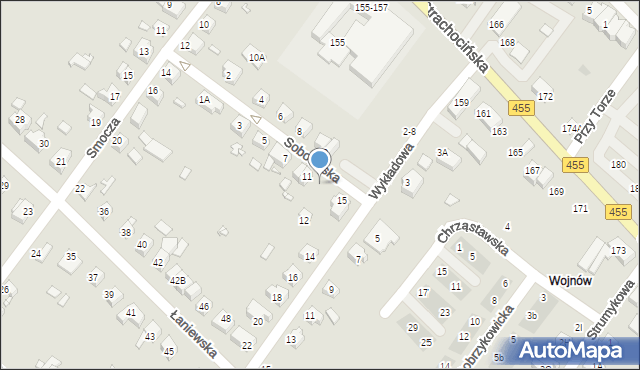 Wrocław, Sobocińska, 13, mapa Wrocławia