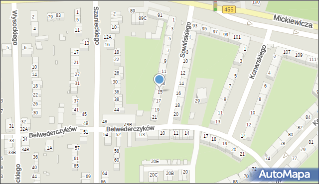 Wrocław, Sowińskiego Józefa, gen., 15, mapa Wrocławia