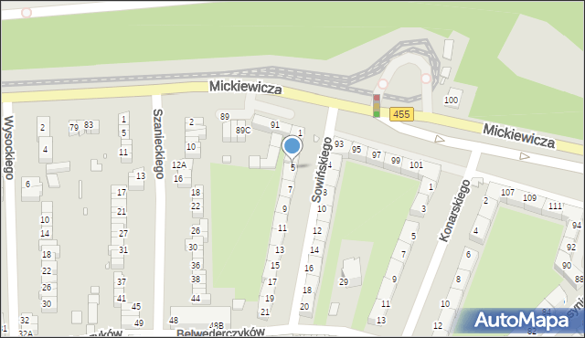Wrocław, Sowińskiego Józefa, gen., 5, mapa Wrocławia