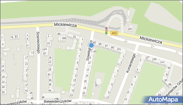 Wrocław, Sowińskiego Józefa, gen., 6, mapa Wrocławia