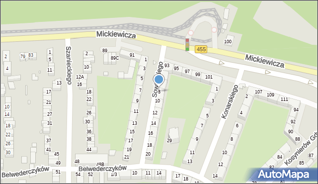 Wrocław, Sowińskiego Józefa, gen., 8, mapa Wrocławia