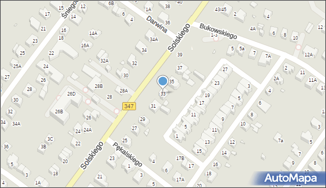 Wrocław, Solskiego Ludwika, 33, mapa Wrocławia