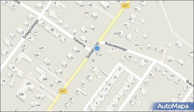 Wrocław, Solskiego Ludwika, 39A, mapa Wrocławia