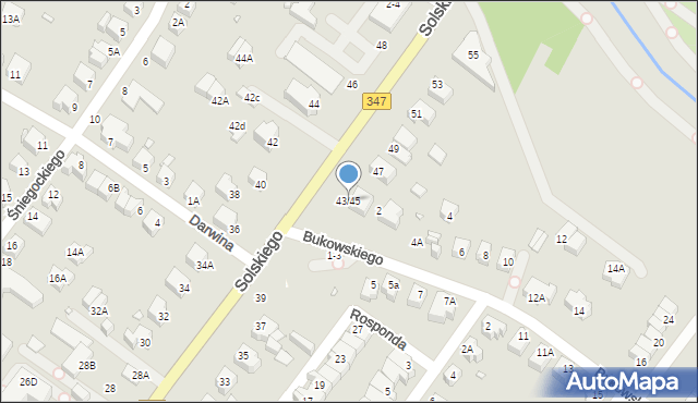 Wrocław, Solskiego Ludwika, 43/45, mapa Wrocławia