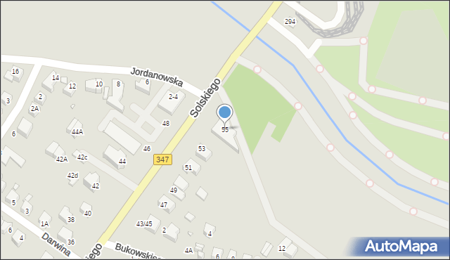 Wrocław, Solskiego Ludwika, 55, mapa Wrocławia