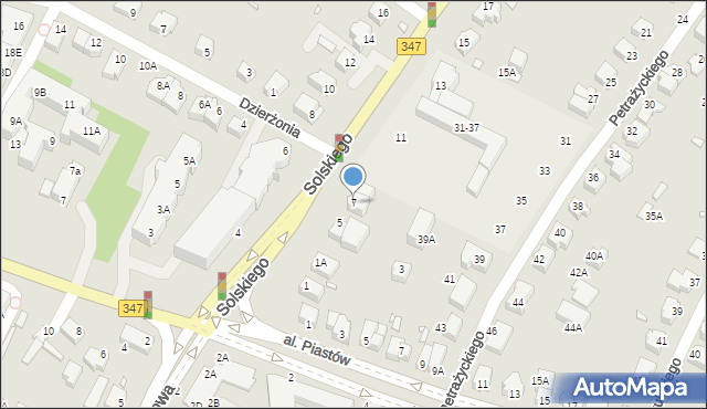 Wrocław, Solskiego Ludwika, 7, mapa Wrocławia