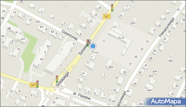 Wrocław, Solskiego Ludwika, 9, mapa Wrocławia