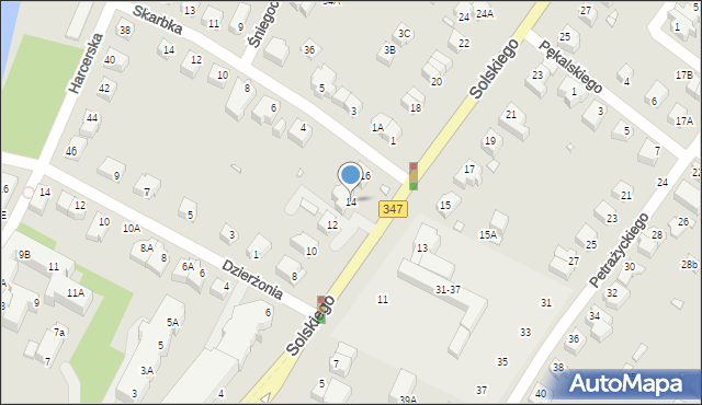 Wrocław, Solskiego Ludwika, 14, mapa Wrocławia