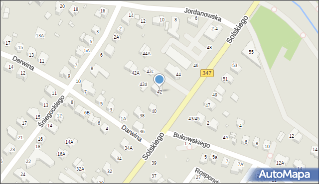 Wrocław, Solskiego Ludwika, 42, mapa Wrocławia