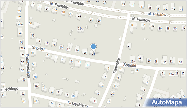 Wrocław, Sobótki, 18, mapa Wrocławia