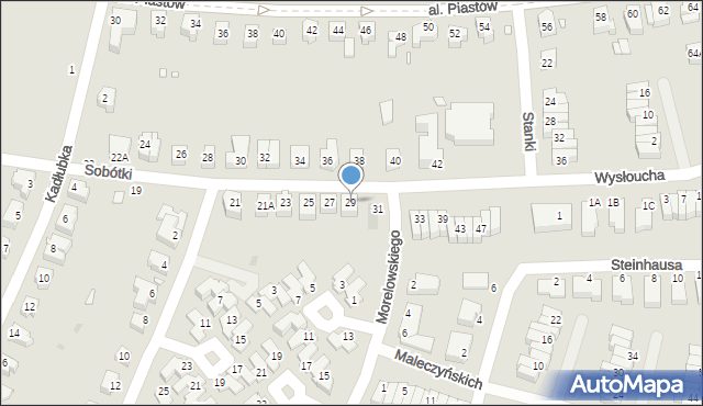 Wrocław, Sobótki, 29, mapa Wrocławia