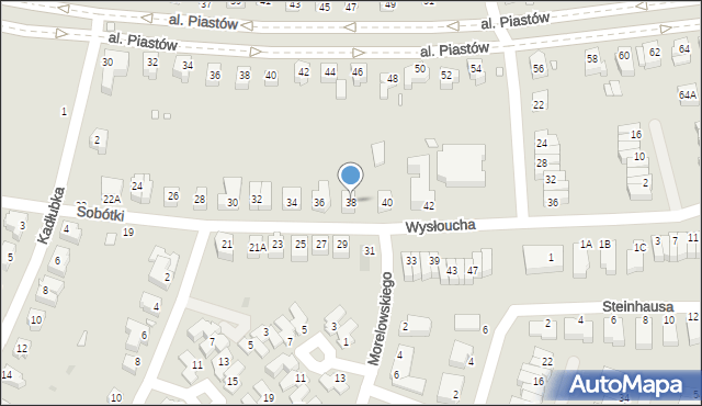 Wrocław, Sobótki, 38, mapa Wrocławia