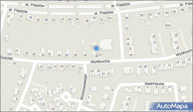 Wrocław, Sobótki, 42, mapa Wrocławia