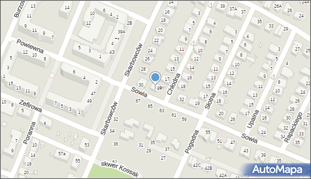 Wrocław, Sowia, 34, mapa Wrocławia