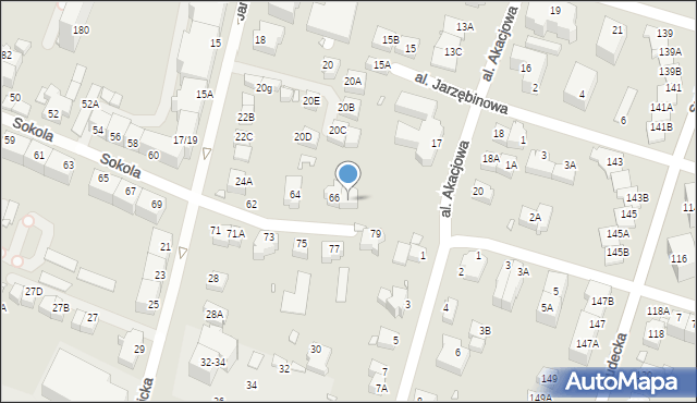 Wrocław, Sokola, 68, mapa Wrocławia