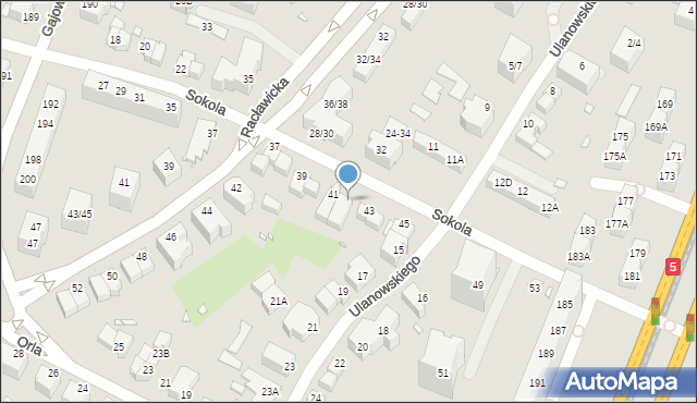 Wrocław, Sokola, 41A, mapa Wrocławia