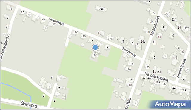Wrocław, Sosnowa, 6A, mapa Wrocławia