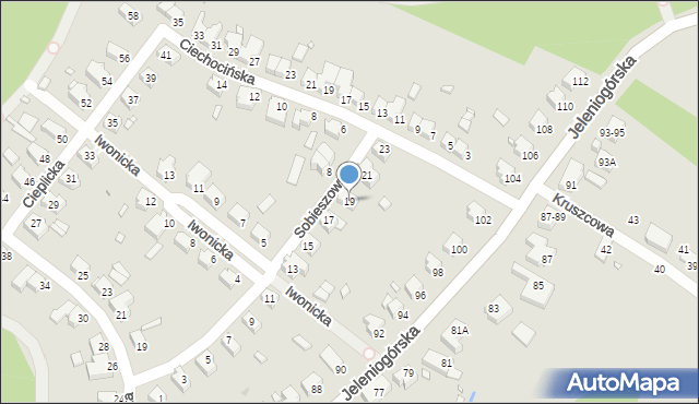 Wrocław, Sobieszowska, 19, mapa Wrocławia