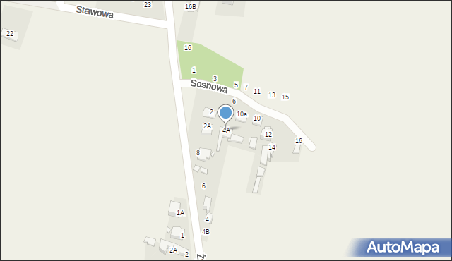 Wymysłów, Sosnowa, 4A, mapa Wymysłów