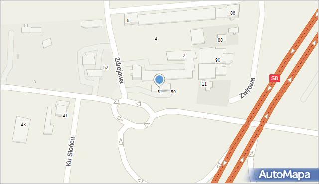 Wypędy, Sokołowska, 51, mapa Wypędy