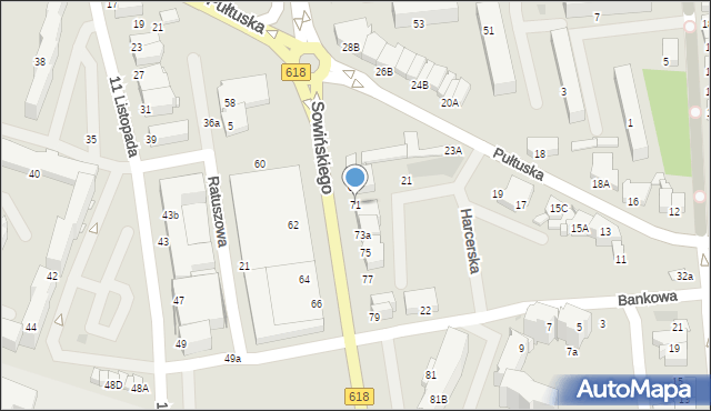 Wyszków, Sowińskiego Józefa, gen., 71, mapa Wyszków