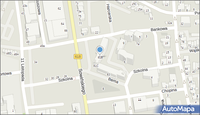 Wyszków, Sowińskiego Józefa, gen., 81B, mapa Wyszków