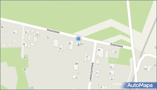 Wyszków, Sosnowa, 28, mapa Wyszków