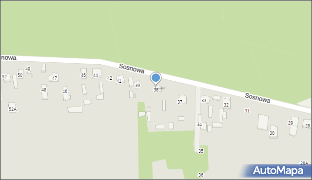 Wyszków, Sosnowa, 38, mapa Wyszków
