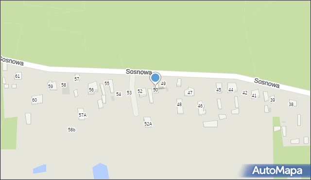Wyszków, Sosnowa, 50, mapa Wyszków