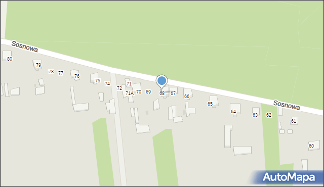 Wyszków, Sosnowa, 68, mapa Wyszków