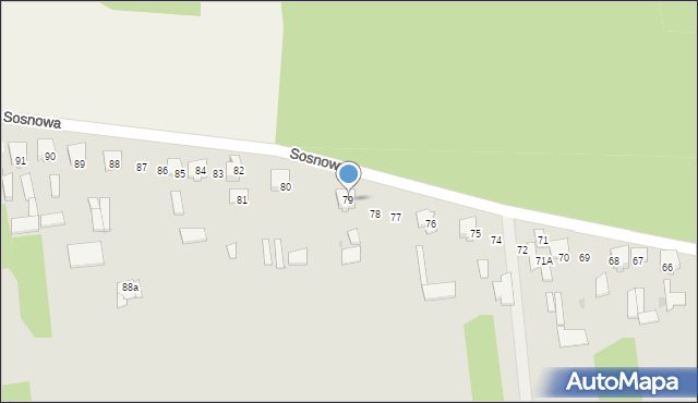 Wyszków, Sosnowa, 79, mapa Wyszków