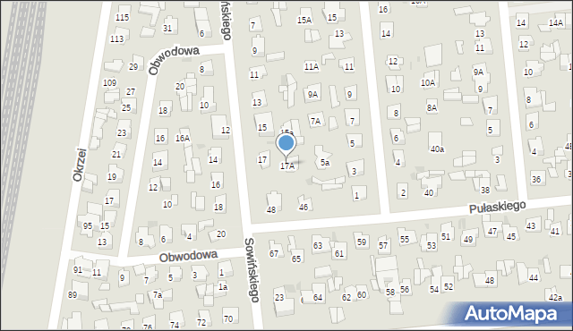 Wyszków, Sowińskiego Józefa, gen., 17A, mapa Wyszków